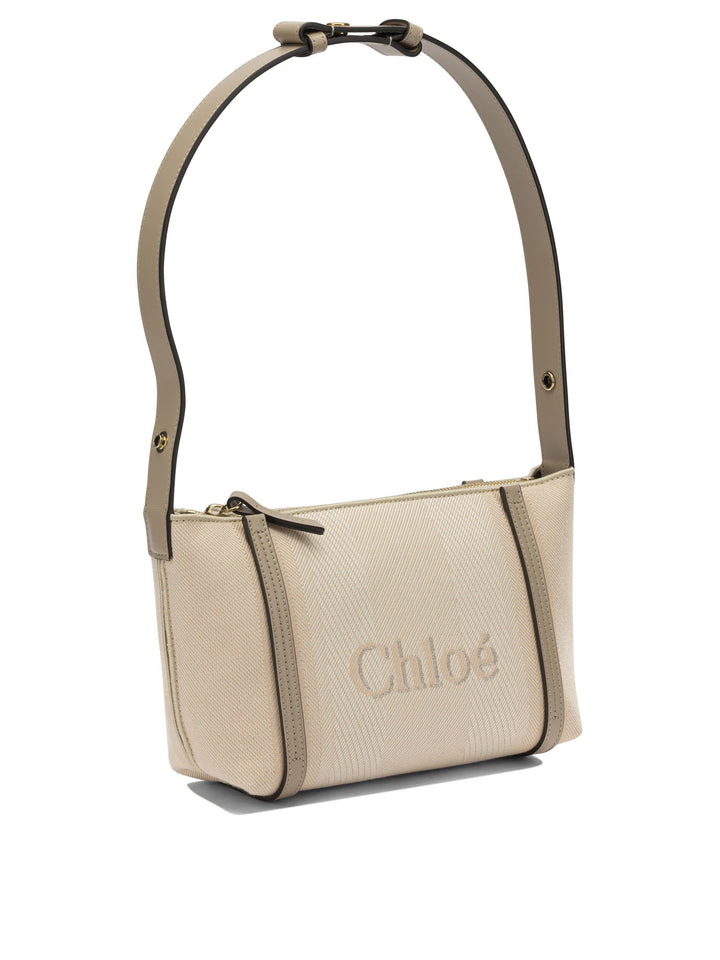 Chloé Carry Shoulder Bags - Beige | 7d31a77a9073a64314320ffc796b1fa122793d79