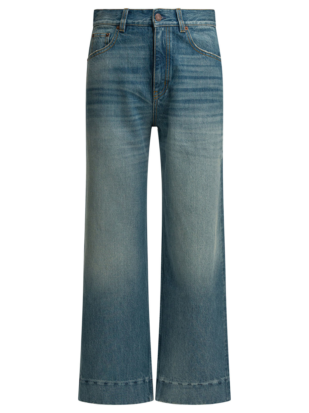 Chloé Short Wide Leg Jeans - Blue | aba17d521e2bea02f48a61ce281fa3443e11eb86