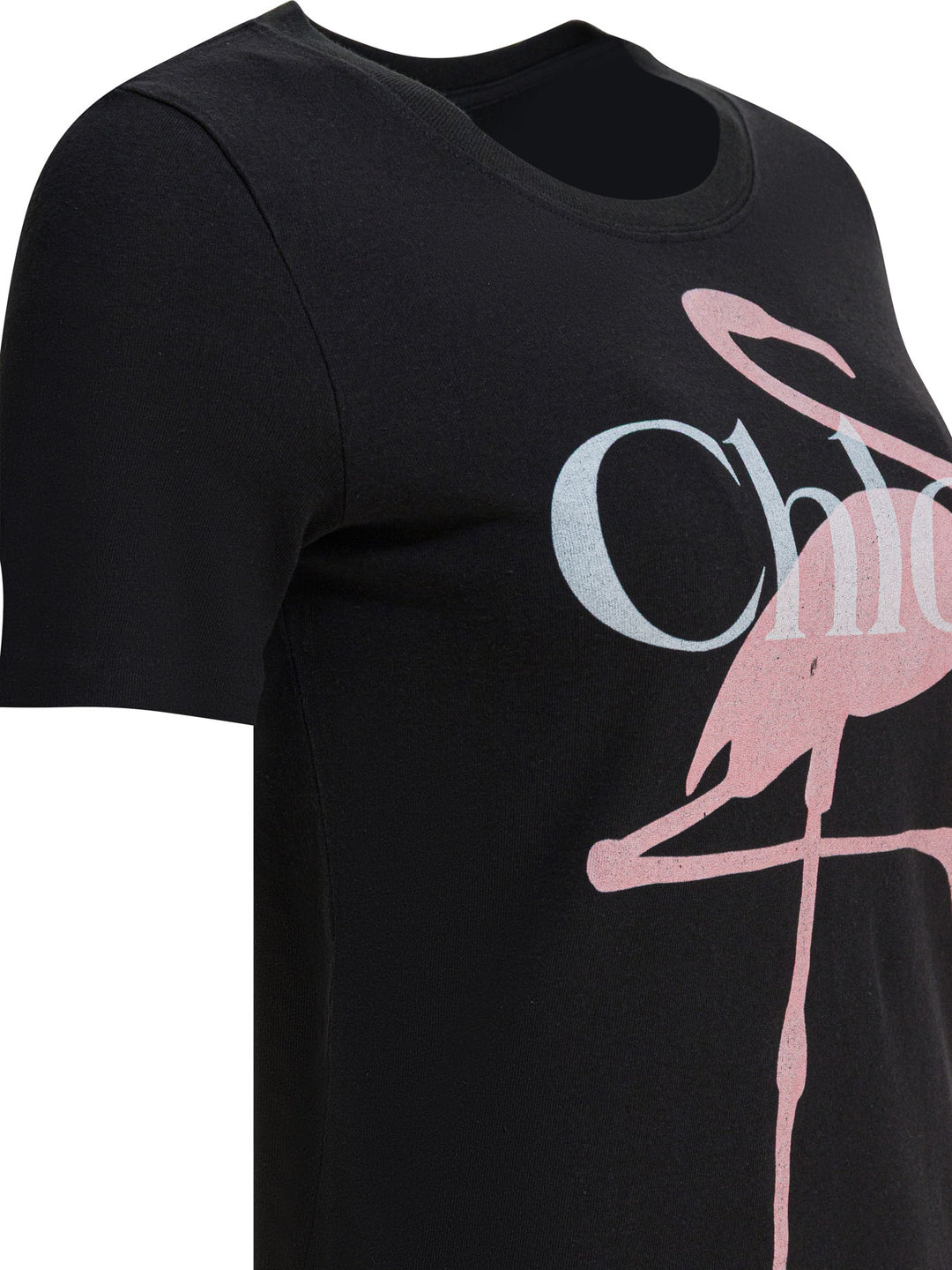 Chloé Cotton T-Shirt With Logo T-shirts - Black | 225a7af7a0090c508d218265f9507cd87e53841b
