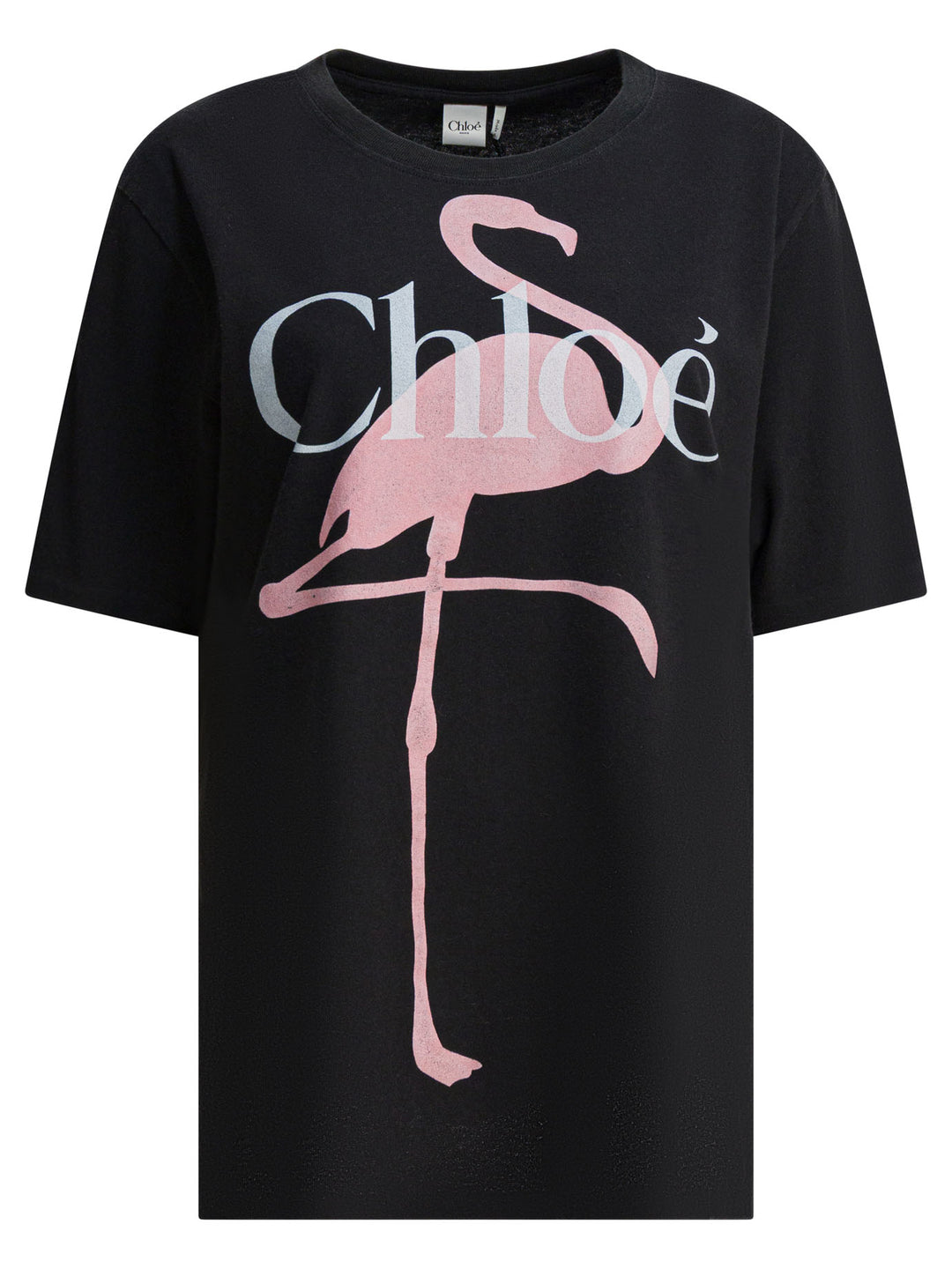 Chloé Cotton T-Shirt With Logo T-shirts - Black | 0740717b9d1b3a6e6778d549bb8ca1d0e0148752