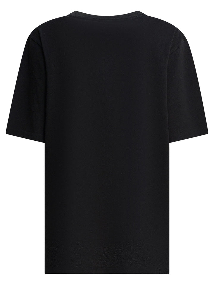 Chloé Cotton T-Shirt With Logo T-shirts - Black | 4b06a9c4ded2e685e5434e88d935e646aa11b6a0