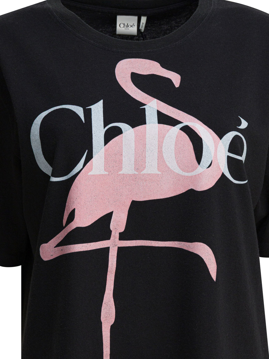 Chloé Cotton T-Shirt With Logo T-shirts - Black | bf77b852fde2f2cd1adc8d67beecdc3d7ba67c22