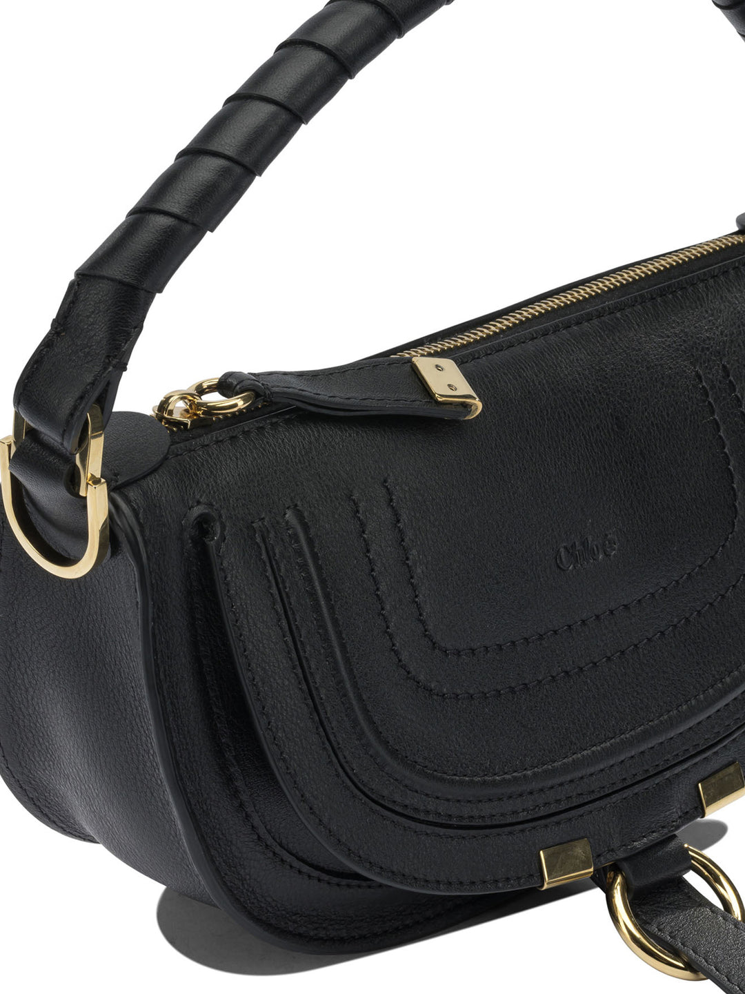 Chloé Marcie Shoulder Bags - Black | d6d05d636a1236652fcb84af26591b3dd0a6c79a