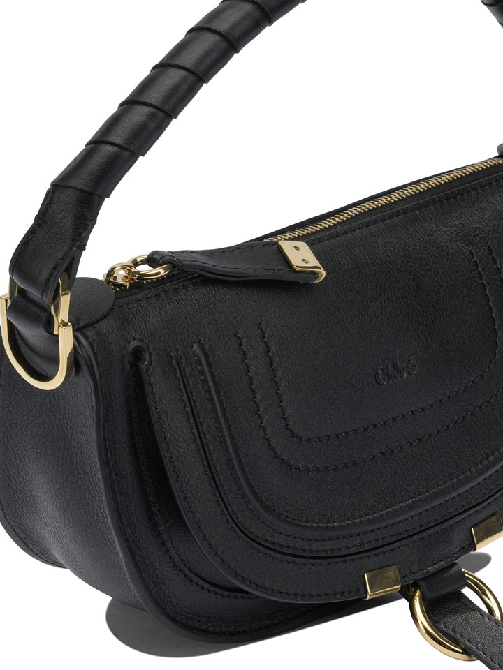 Chloé Marcie Shoulder Bags - Black | d6d05d636a1236652fcb84af26591b3dd0a6c79a