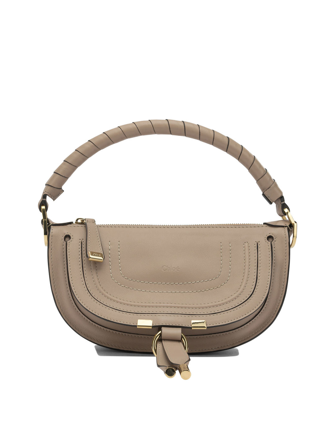 Chloé Marcie Shoulder Bags - Beige | 0b9a10a74f88eb12eefafbf435226ed7f6522d49