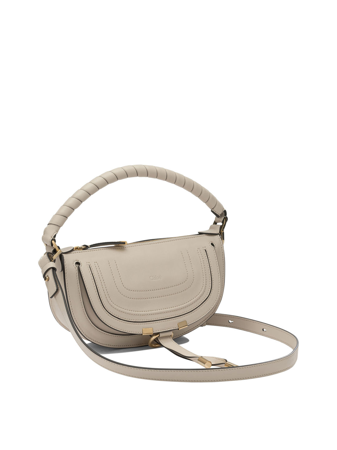 Chloé Marcie Shoulder Bags - White | 75b098dcf27b875d22aa2ed2519ede267d57a9e4