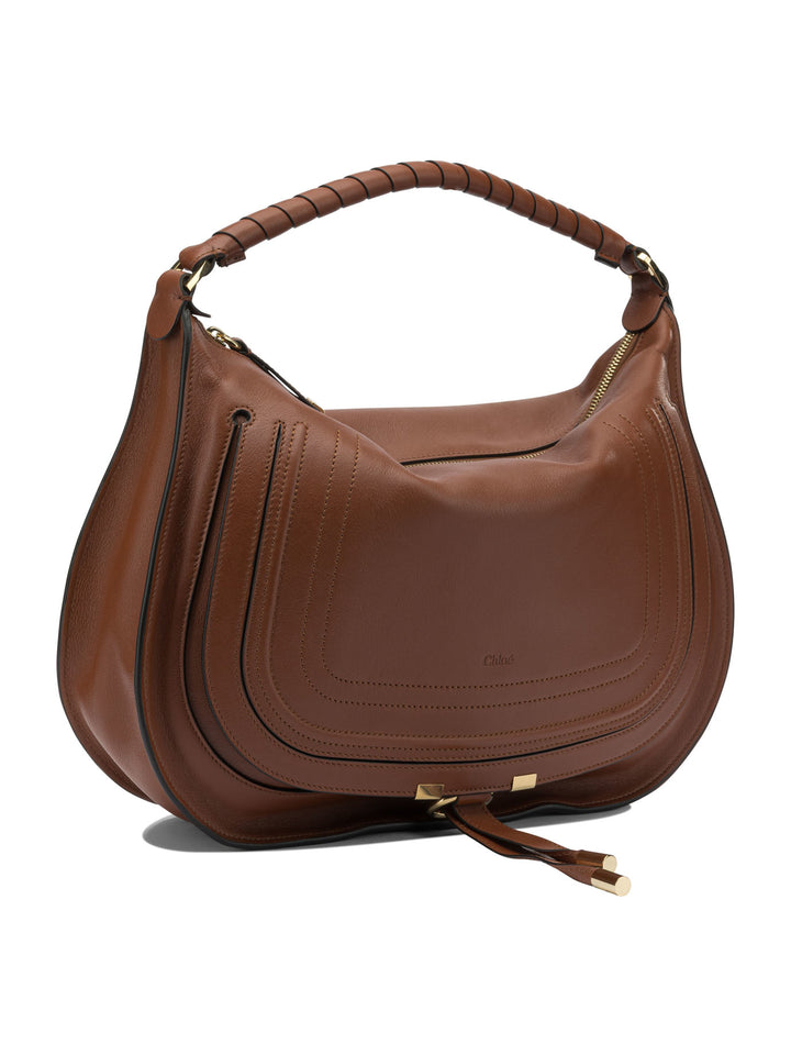 Chloé Marcie Shoulder Bags - Brown | eeb32f37caf23bb7e89517bbd6b43c821465cff1