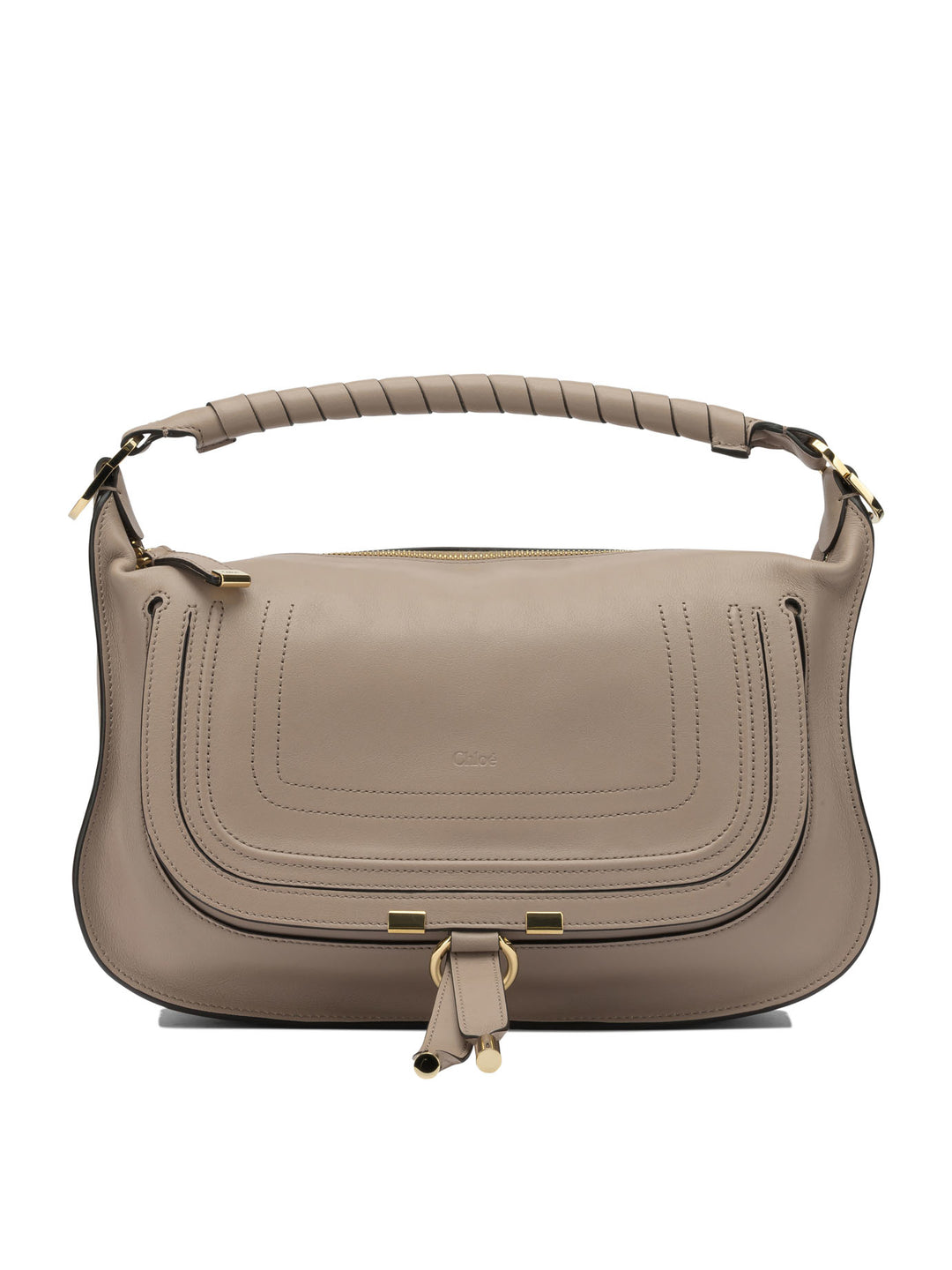 Chloé Marcie Shoulder Bags - Beige | 0dcc5229356f5734b47491b3142899fd4fc85493