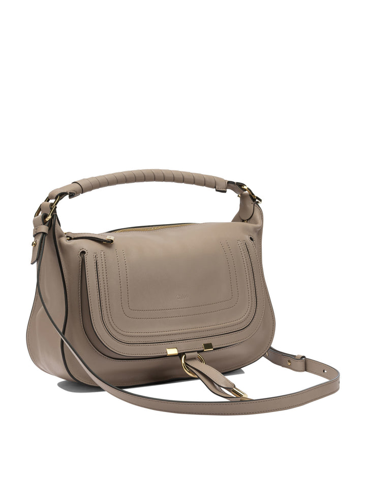 Chloé Marcie Shoulder Bags - Beige | 0d2fca3e873c5c12fcff7b0e32d08004d180068a