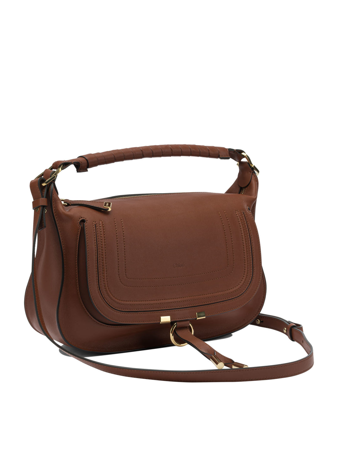 Chloé Marcie Shoulder Bags - Brown | 86145a69a00d81d057a16c4ed6566ed237a18d86