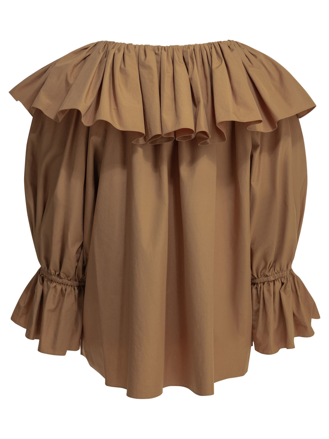 Chloé Casual Top With Ruffles Tops - Brown | 6213a81647fb62b056be0a44692c7a694d7f3ffc