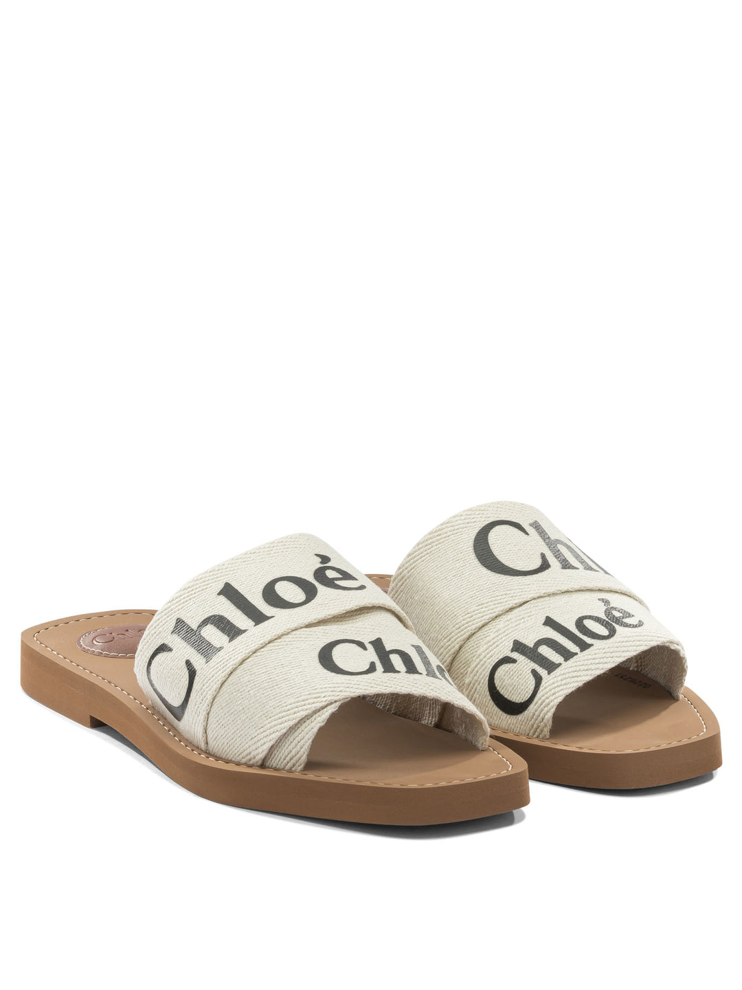 Chloé Woody Sandals - White | 2c2cc90a393d66b6cf30a9fe5a9b461c5ab3efe2