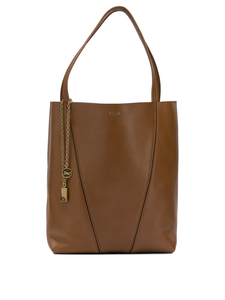 Chloé Spin Shoulder Bags - Brown | 9aa78e23407e7d4b904e89b6bae53da764f41a3d