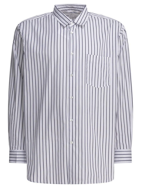 Striped Cotton Shirt Shirts White