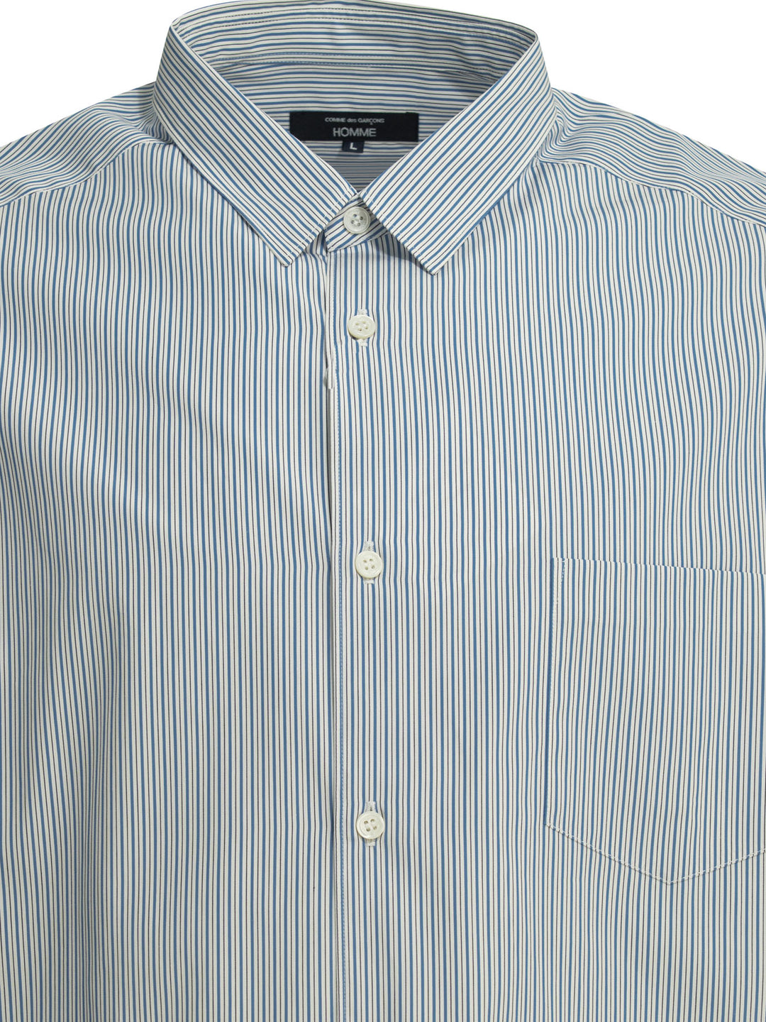 Comme Des GarçOns Homme Striped Casual Shirt Shirts - Light blue | fdbda3947d444b1210a6ef124c4658fe90af540f