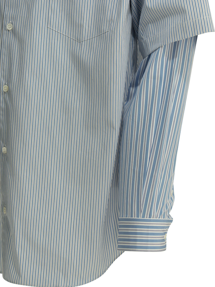 Comme Des GarçOns Homme Striped Casual Shirt Shirts - Light blue | 037cdcdad27fced91a25026d845e3a272bb0818f