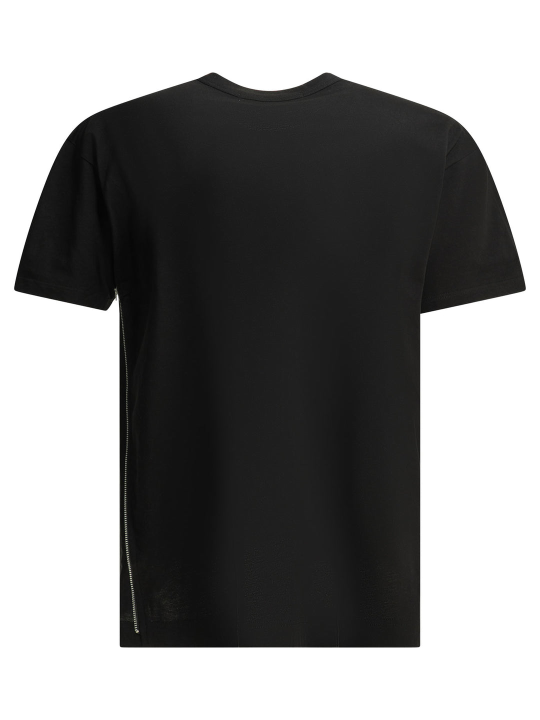 Comme Des GarçOns Shirt Crew-Neck T-Shirt With Zipper Detail T-shirts - Black | 9351fa346f2187ccca2593b49e16498f3a9ba920