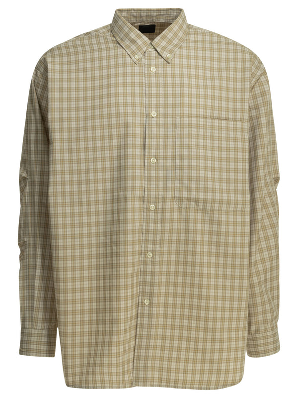 Tech Button Down Shirts Beige