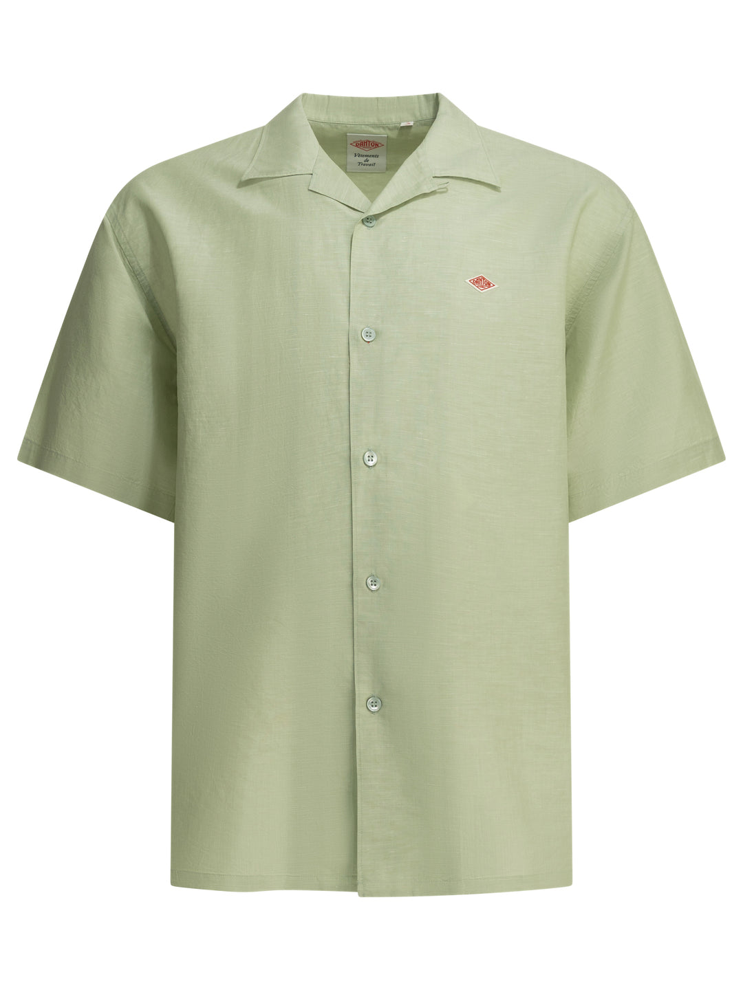 Danton Casual Cotton Linen Shirt Shirts - Green | 89ba35549605b5370bebc3a574b2e5807eb48537