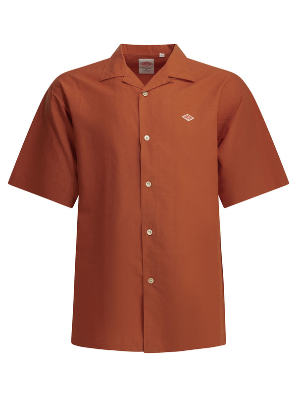 Casual Cotton Linen Shirt Shirts Orange