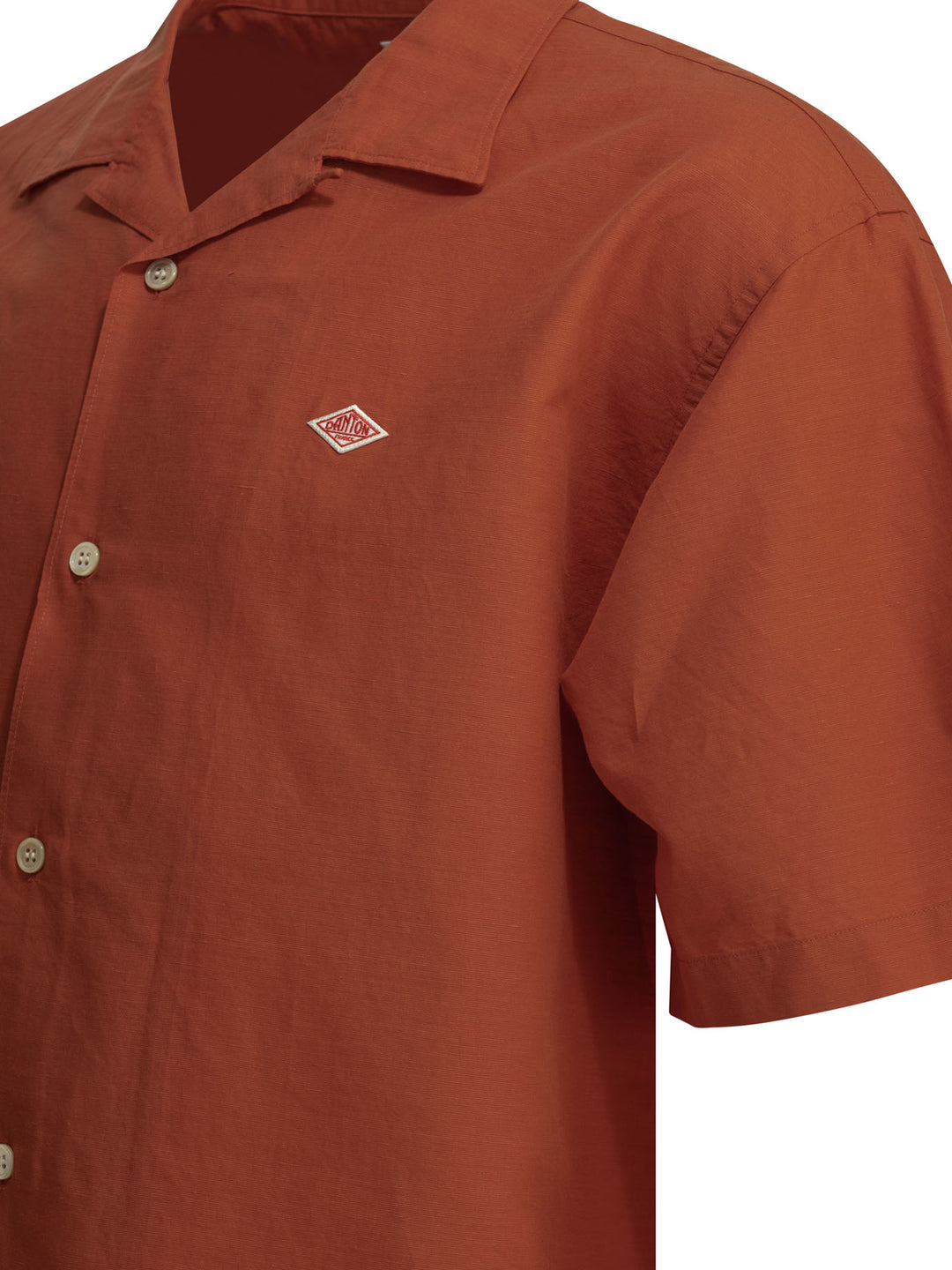 Danton Casual Cotton Linen Shirt Shirts - Orange | 87963cbcad1ec4ee8da871e73f5794432e956bfd