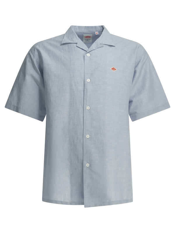Casual Cotton Linen Shirt Shirts Light Blue