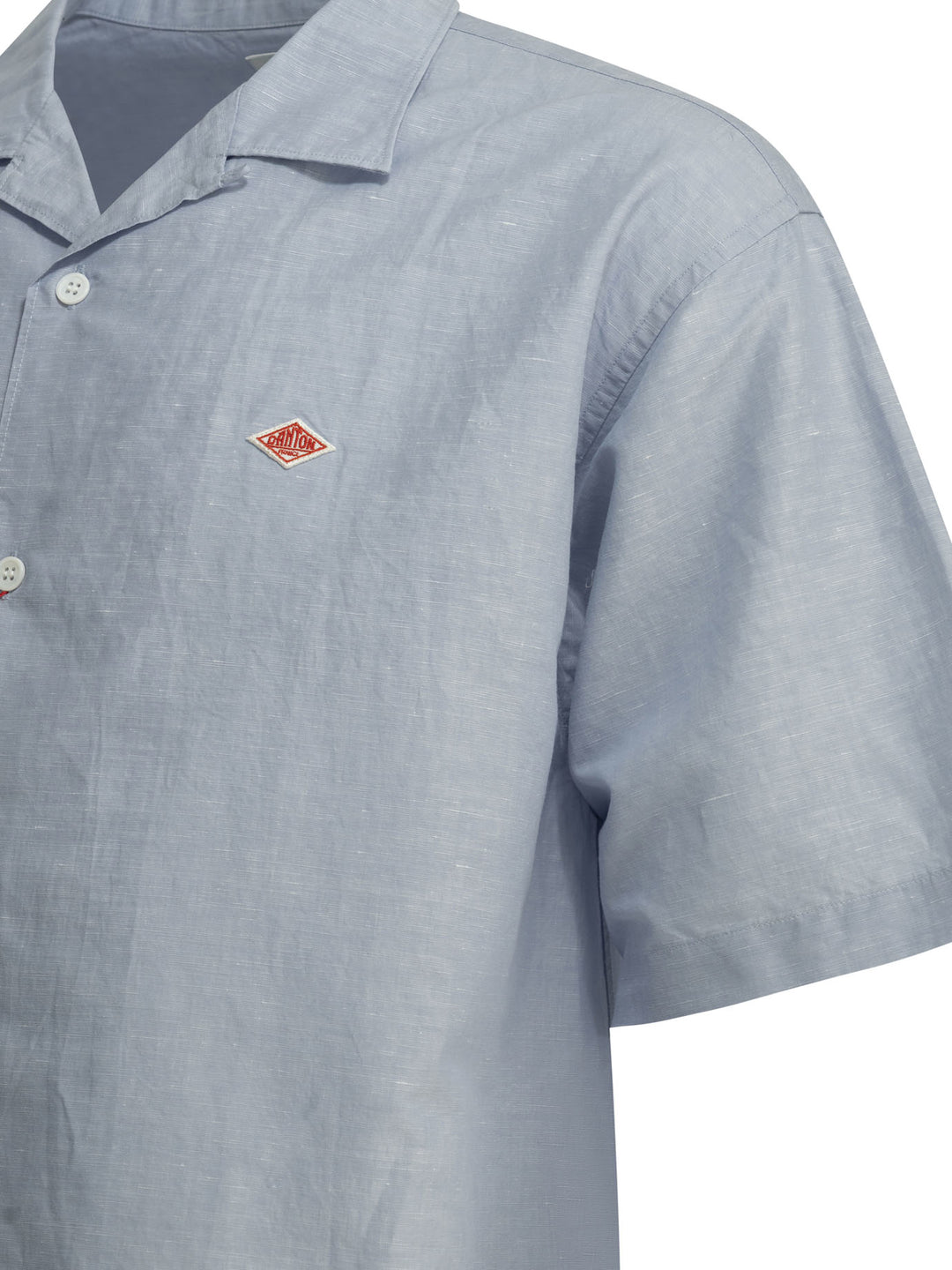 Danton Casual Cotton Linen Shirt Shirts - Light blue | 1d4931cda249bd2e16f30a825990f2356af6b872