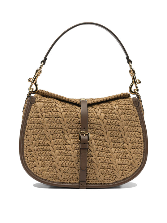 Pony Shoulder Bags Beige