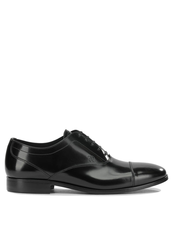 Leather Brogues Lace-Up Shoes Black