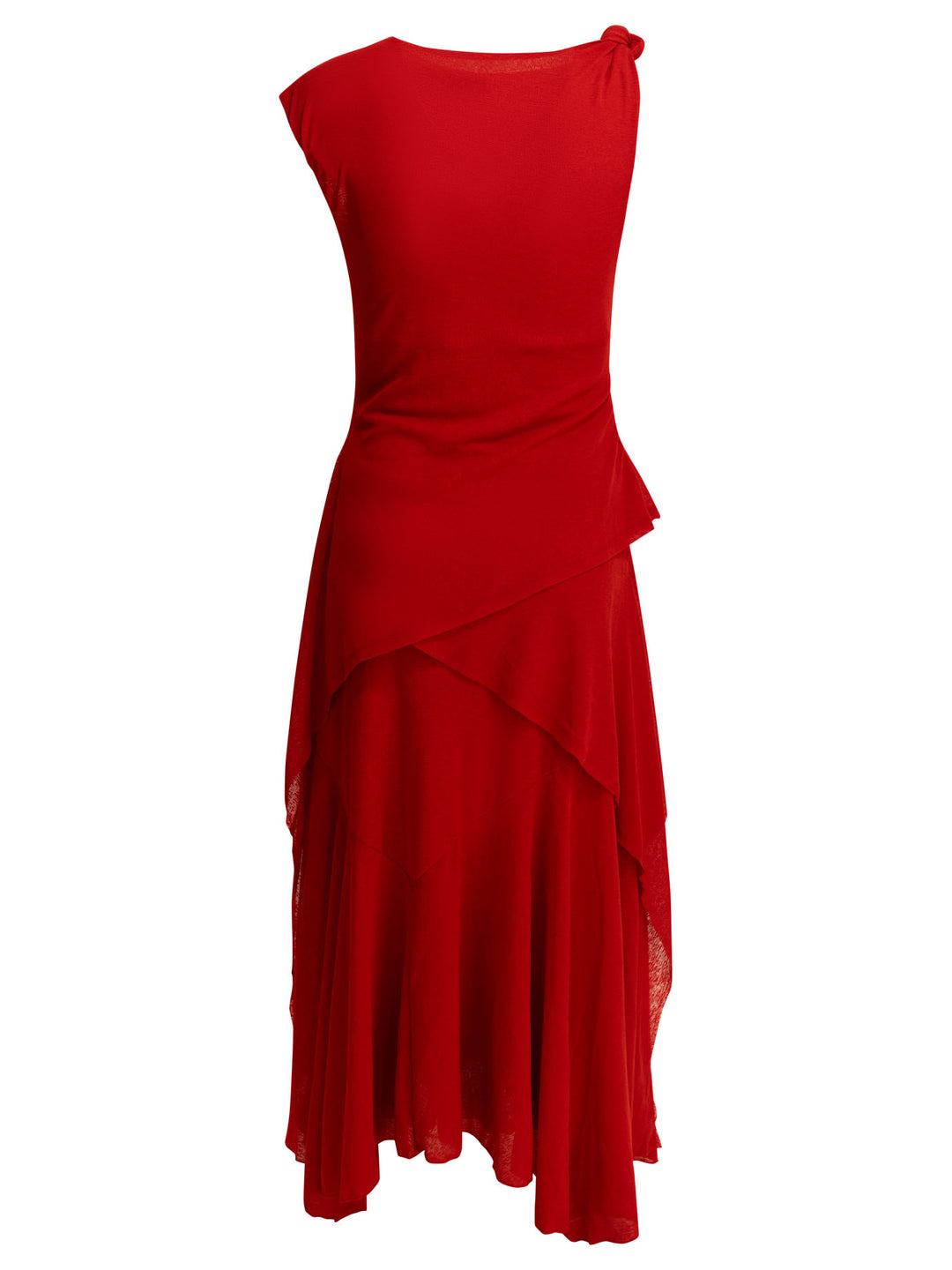 Ganni Draped Long Dress Dresses - Red | bd08db870f55c799b722400e4c83abe03be91301