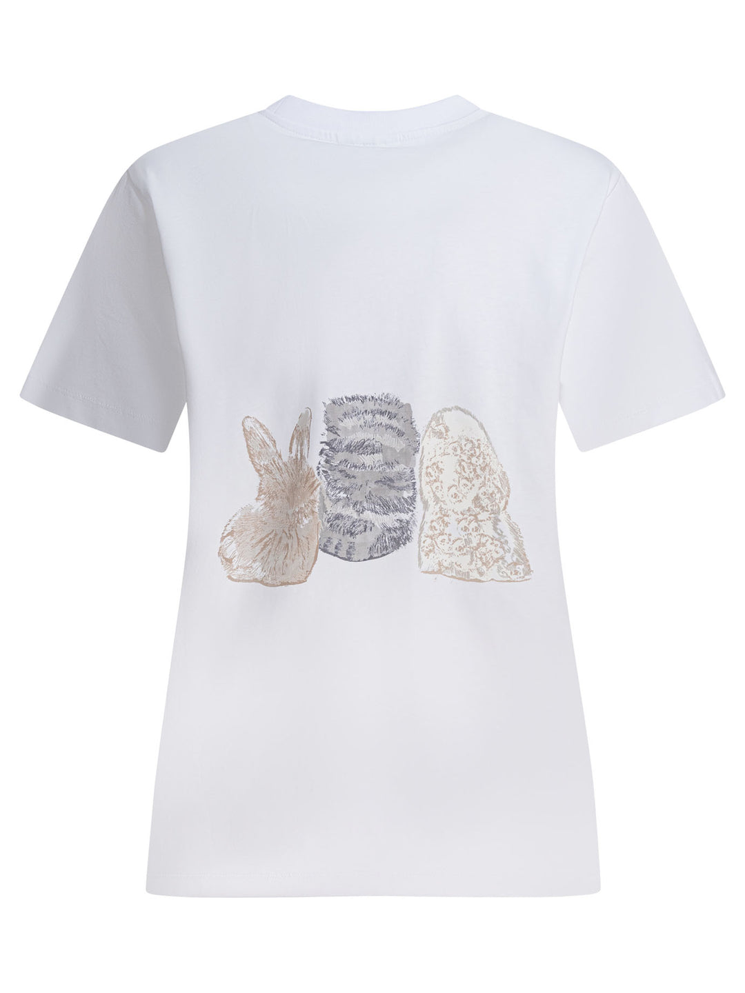 Ganni Cute Animals T-shirts - White | 3d97b22c9920a86736984ca4096ac89a25b5d580