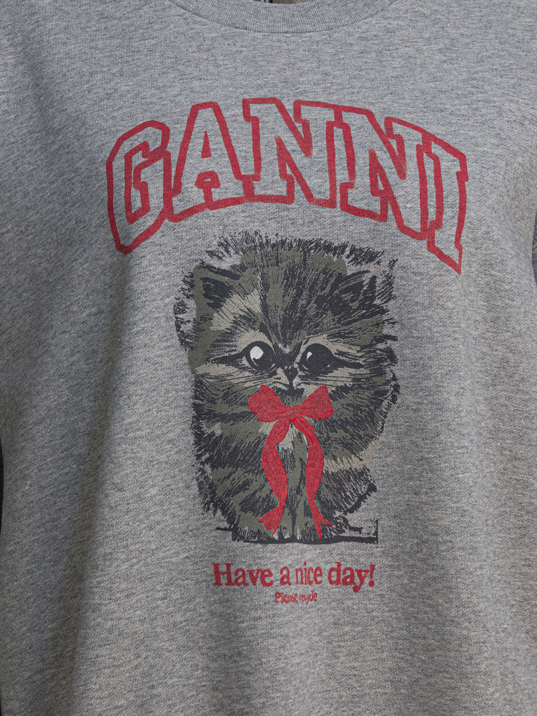 Ganni Margot Kitty Print Sweatshirts - Grey | 0a9160f1e412d04398ab89c458f0fcd8cb22c6e0