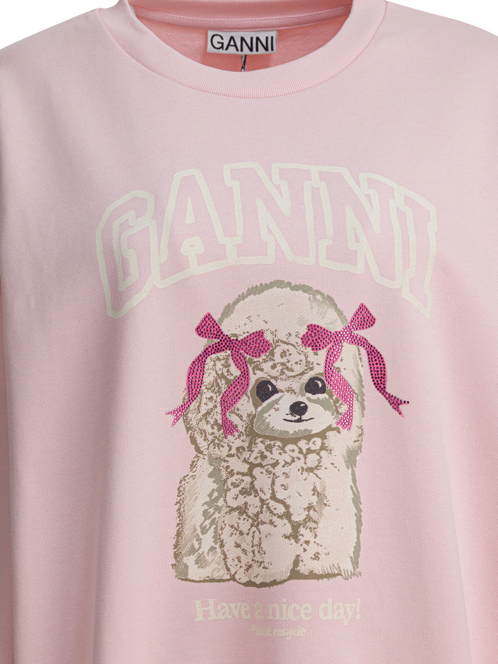 Ganni Puddle Sweatshirts - Pink | bb8dc1e0e12df94114ac0da835632306a5f0b3fe