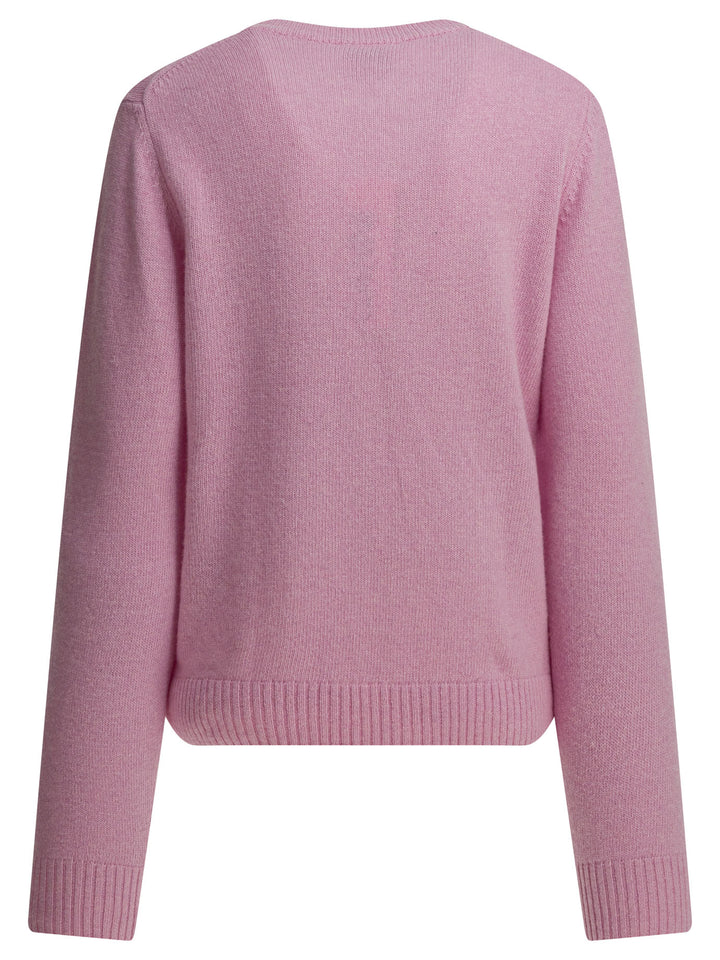 Ganni Wool Sweater With Print Knitwear - Pink | 8eb9ef5dbc3f18833b2b6618f73a55438c4c8efd
