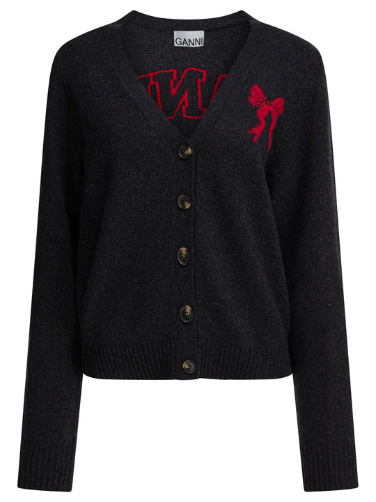 Wool Blend Cardigan Knitwear Black