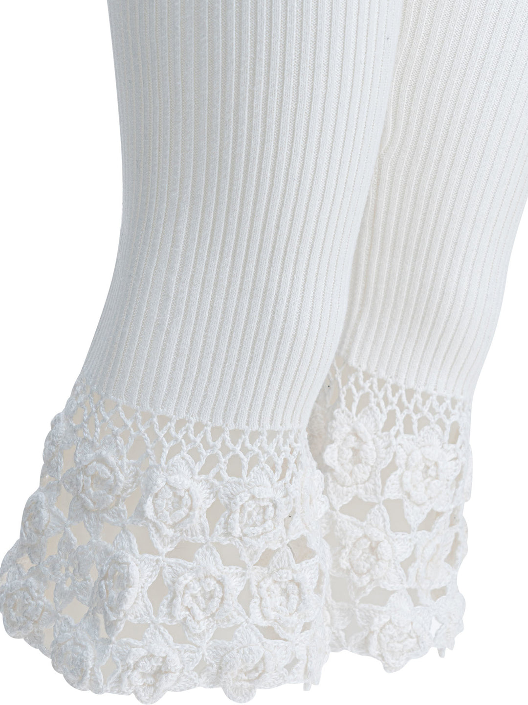 Ganni Woven Knit Legging Trousers - White | 94d823a805e2bf2d0c7ef6f6514c52cc7b52156d