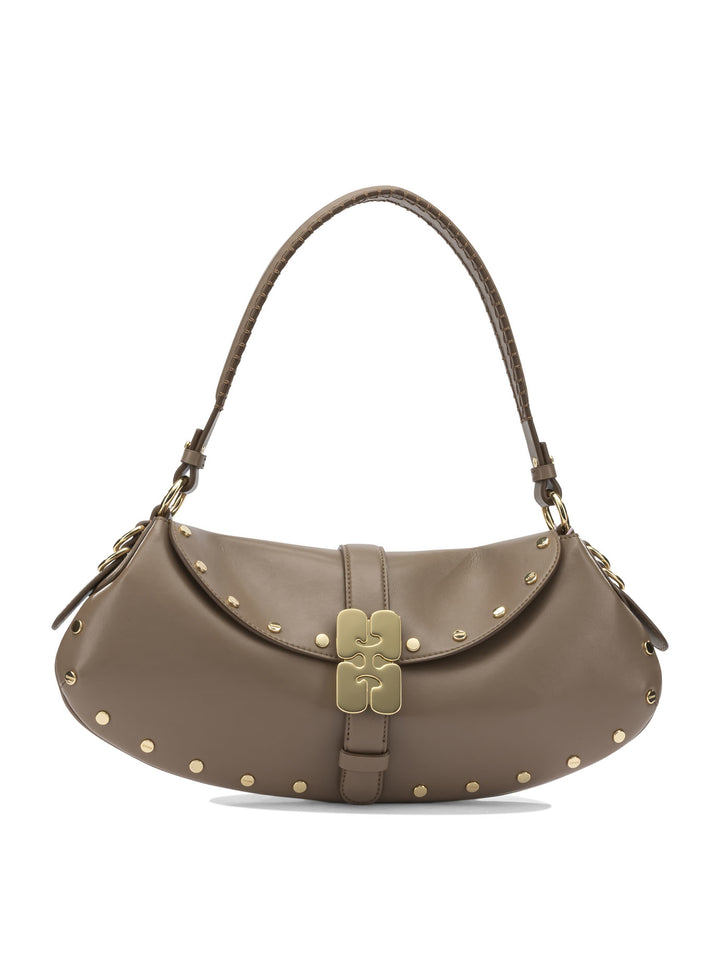 Ganni B-Kat Shoulder Bags - Brown | 5674b7dd07e18adcb3750c84f2c09fdcabcc25a4
