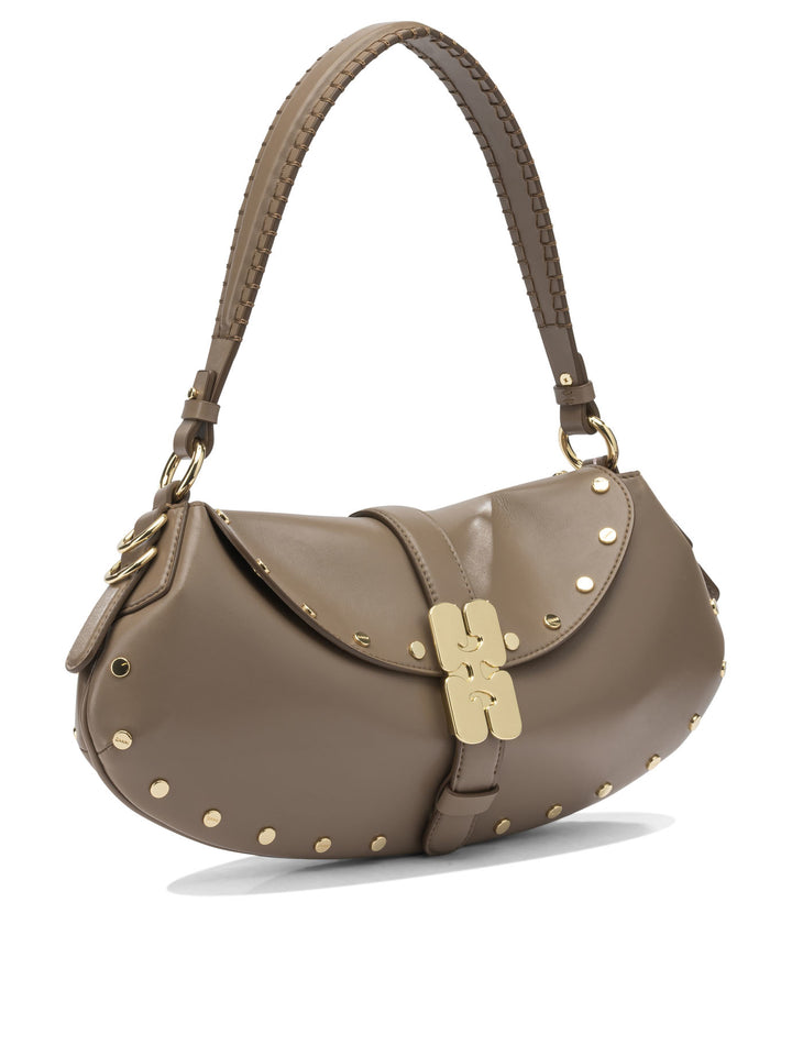 Ganni B-Kat Shoulder Bags - Brown | 68a805152a5c3cdf74e6761c8b90905f146a3c3c