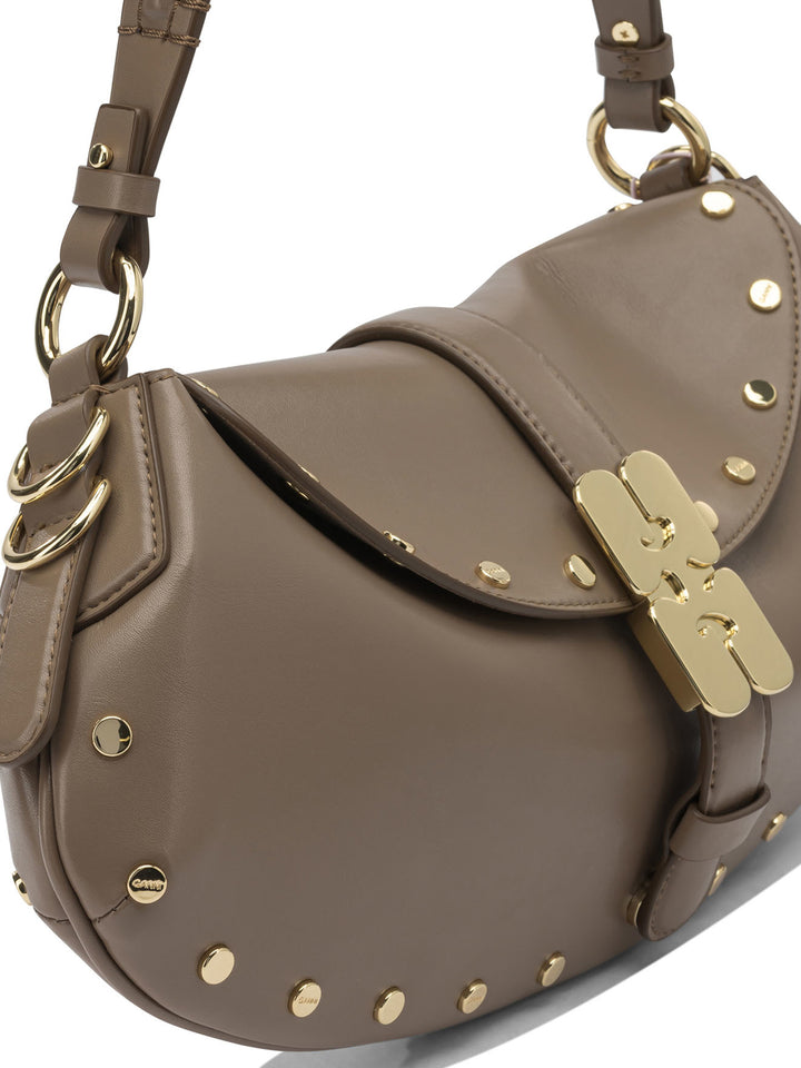Ganni B-Kat Shoulder Bags - Brown | a8274861317c04eea4c196fef9249cdea8620bec