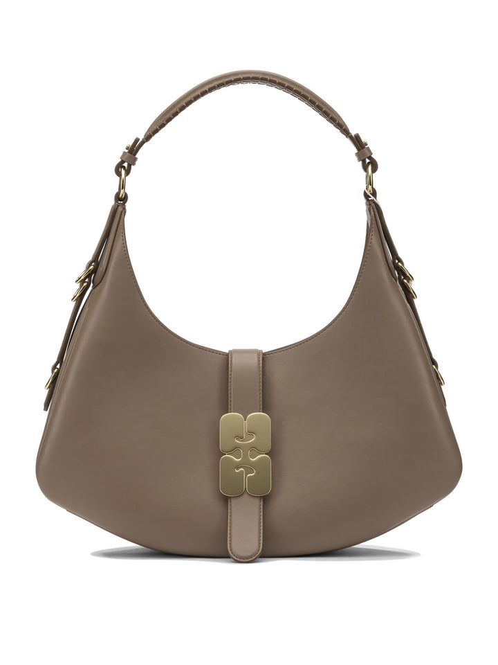 Ganni Kat Shoulder Bags - Brown | ac96cd206949ccbe607b01b8023d59c0b9175016