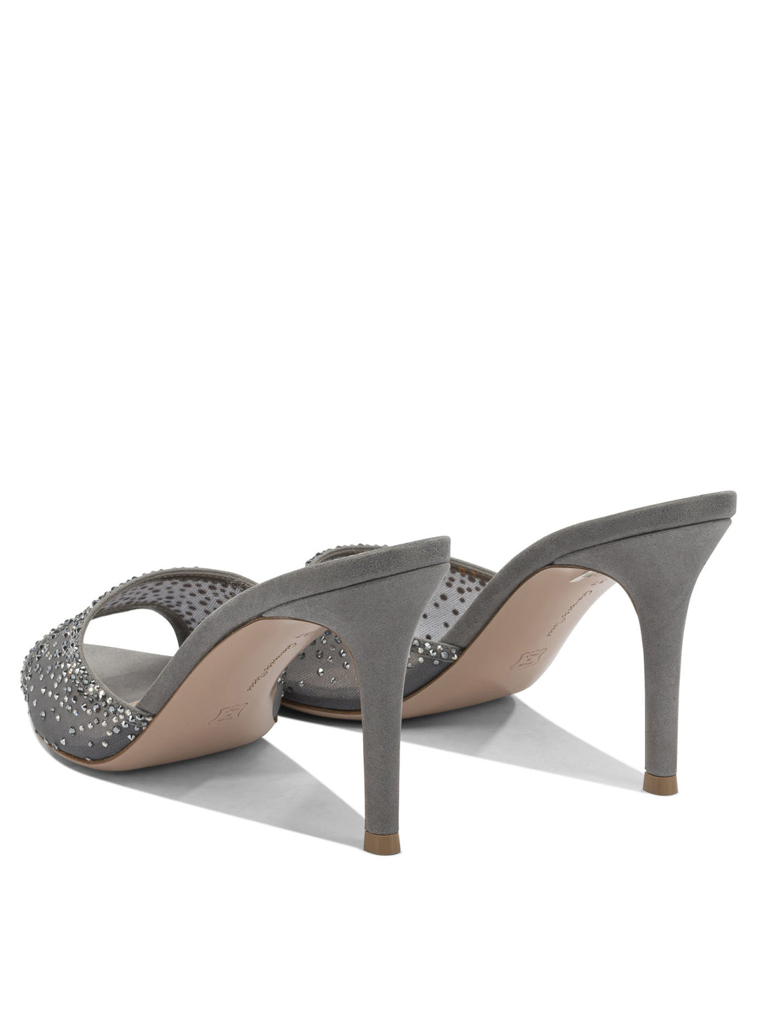Gianvito Rossi Rania Mule 85 Mm Sandals - Grey | 2600e6c73987a0f8f84b742e595800de897f114d