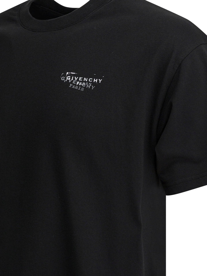 Givenchy Cotton T-Shirt With Logo T-shirts - Black | 744766aa0715cedeb3503a83806a2f93e1d73887