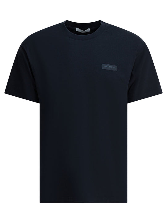 Crew-Neck T-Shirt With Logo T-Shirts Blue