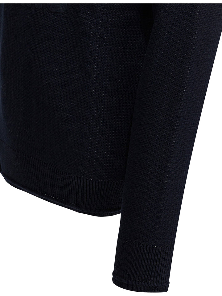 Givenchy Sweater With Embroidered Logo Knitwear - Blue | fd66f298e86a432998eb4e250d392bc98279ba66