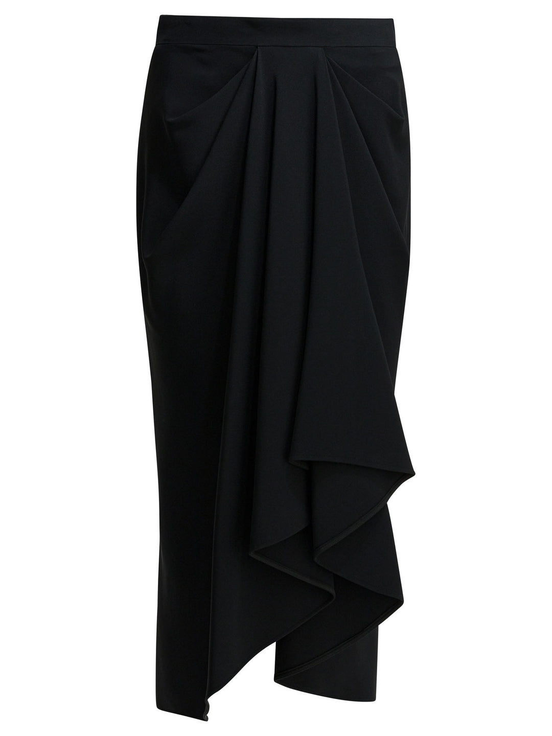 Givenchy Draped Crepe Cady Midi Skirt Skirts - Black | 0088b745f29a43a3fa7250c62231bc6642d30e47