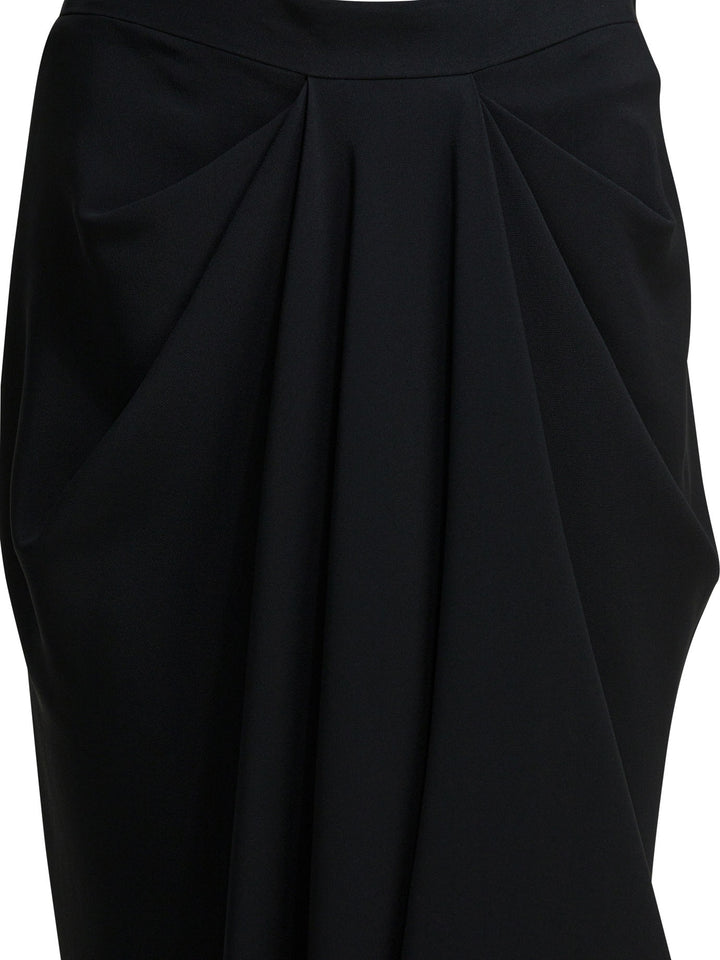 Givenchy Draped Crepe Cady Midi Skirt Skirts - Black | 6a6d84d7db5d9231ebef3cfd6f2a206a5a31bd72