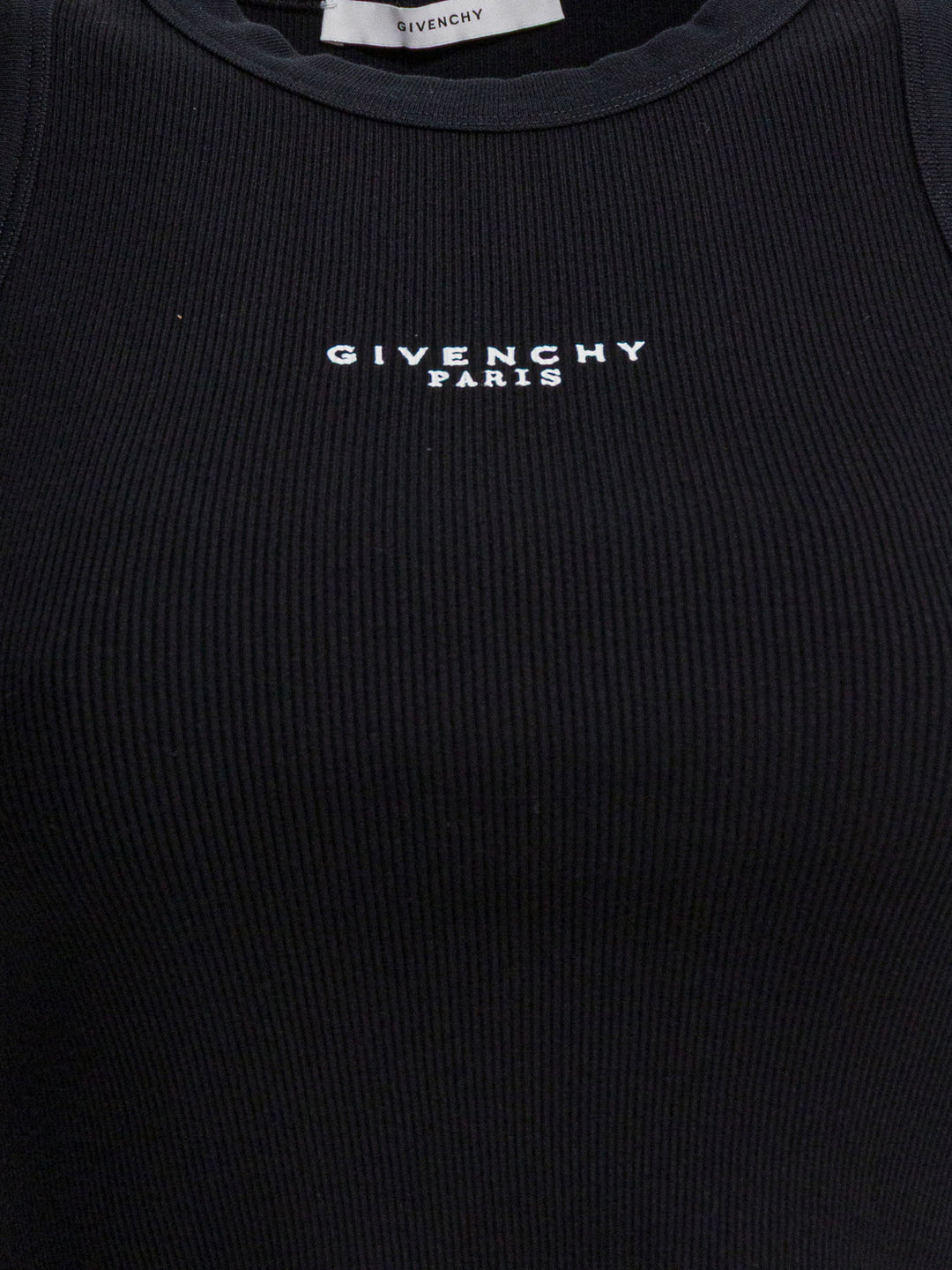 Givenchy Cropped Tank Top With Logo Tops - Black | 4500eabceebe7432fc520c8b4e6e1961f1956b16