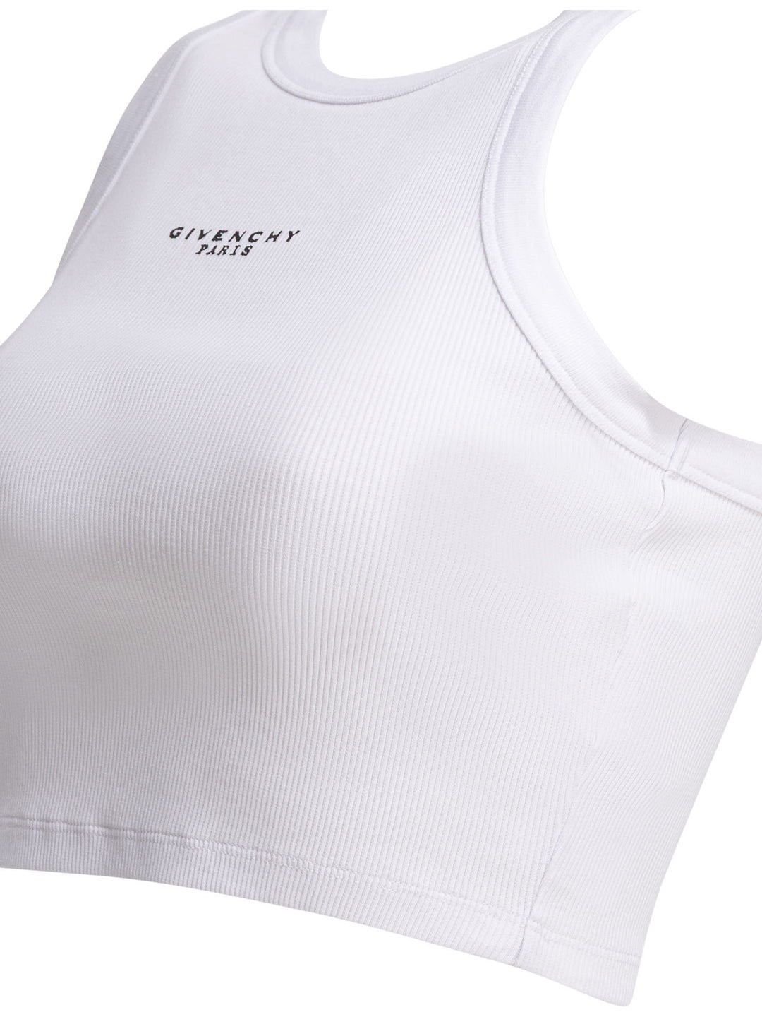 Givenchy Cropped Tank Top With Logo Tops - White | 200d079a4e872edea92aa5557d03df18640f8c3e