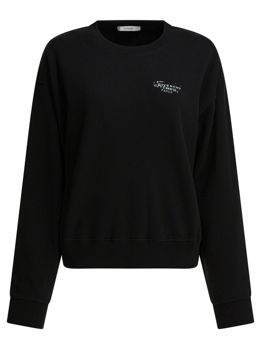 Sweatshirt With Ginvechy Stamp Sweatshirts Black