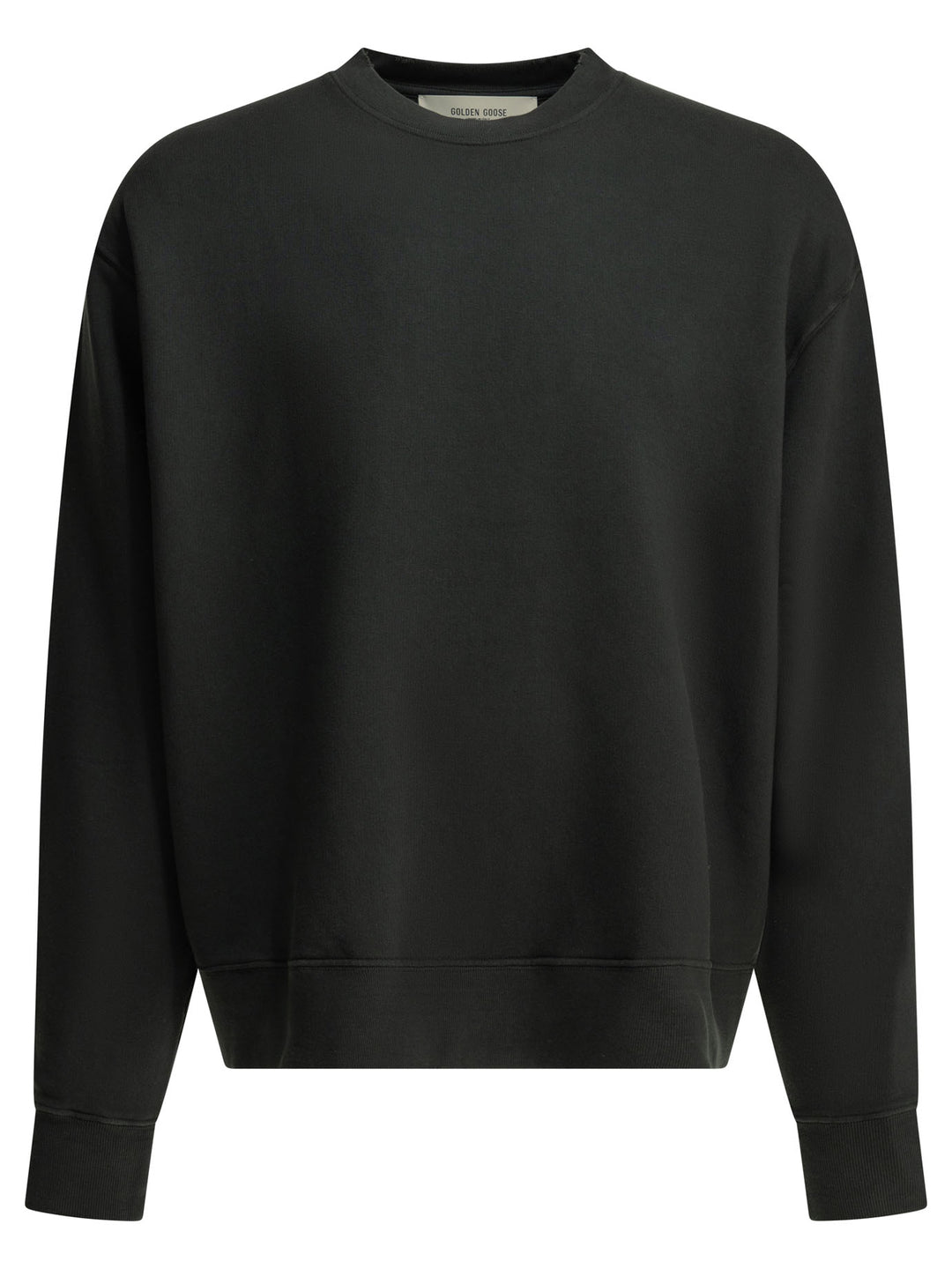 Golden Goose Crewneck Sweatshirt With Reverse Logo Sweatshirts - Black | 37851cd16ca7e52446c9ceb566764b64acc1cc05